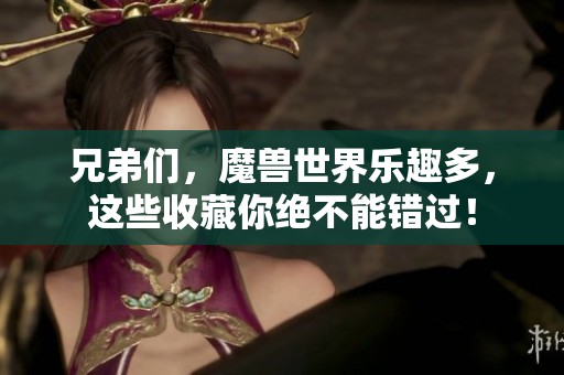 兄弟们，魔兽世界乐趣多，这些收藏你绝不能错过！