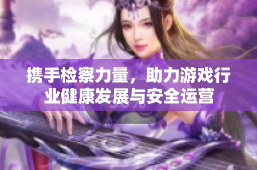 携手检察力量，助力游戏行业健康发展与安全运营