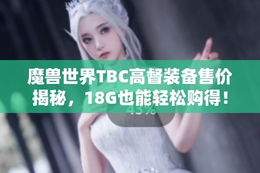 魔兽世界TBC高督装备售价揭秘，18G也能轻松购得！