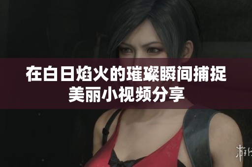 在白日焰火的璀璨瞬间捕捉美丽小视频分享