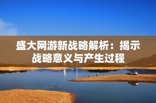 盛大网游新战略解析：揭示战略意义与产生过程