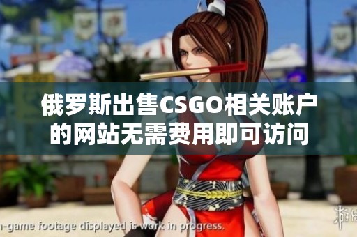 俄罗斯出售CSGO相关账户的网站无需费用即可访问