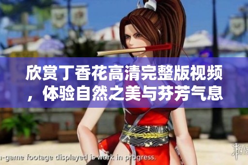 欣赏丁香花高清完整版视频，体验自然之美与芬芳气息