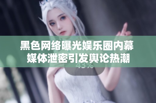 黑色网络曝光娱乐圈内幕 媒体泄密引发舆论热潮
