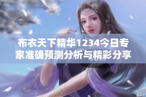 布衣天下精华1234今日专家准确预测分析与精彩分享