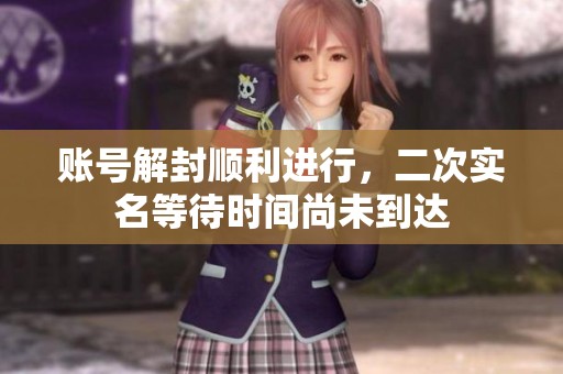 账号解封顺利进行，二次实名等待时间尚未到达