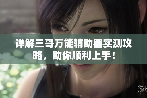 详解三哥万能辅助器实测攻略，助你顺利上手！