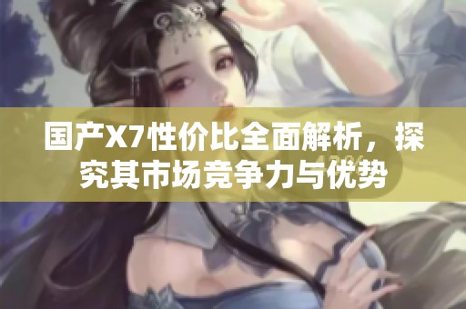 国产X7性价比全面解析，探究其市场竞争力与优势
