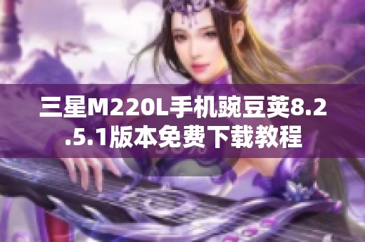三星M220L手机豌豆荚8.2.5.1版本免费下载教程
