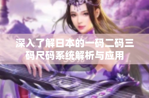 深入了解日本的一码二码三码尺码系统解析与应用