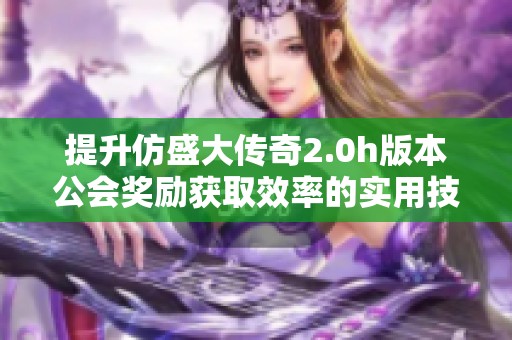 提升仿盛大传奇2.0h版本公会奖励获取效率的实用技巧