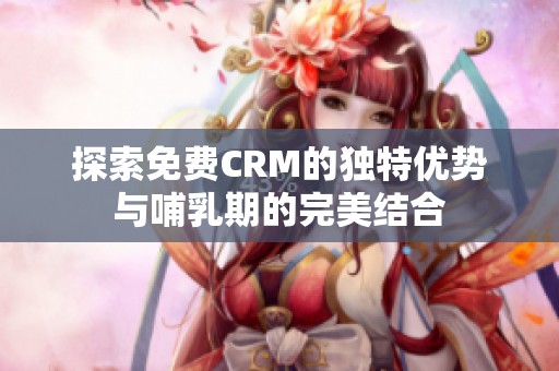 探索免费CRM的独特优势与哺乳期的完美结合