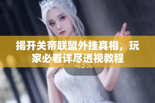 揭开关帝联盟外挂真相，玩家必看详尽透视教程