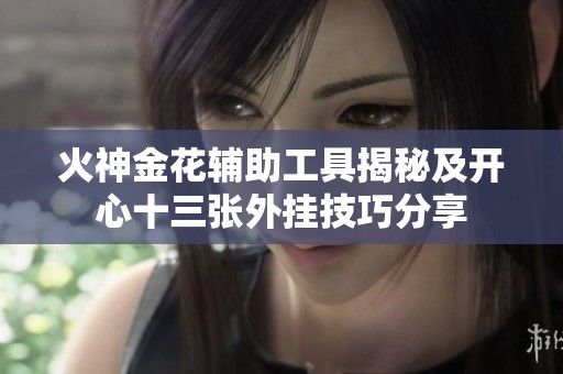 火神金花辅助工具揭秘及开心十三张外挂技巧分享