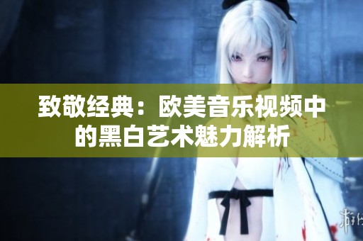 致敬经典：欧美音乐视频中的黑白艺术魅力解析