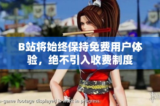 B站将始终保持免费用户体验，绝不引入收费制度