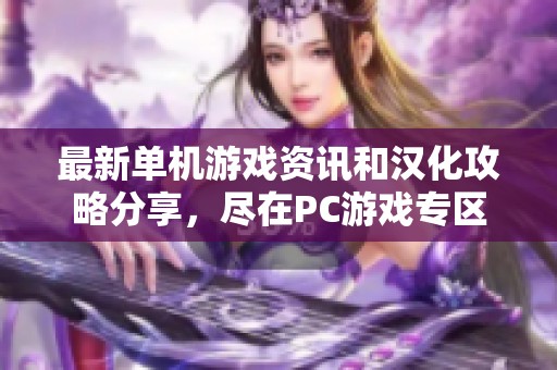 最新单机游戏资讯和汉化攻略分享，尽在PC游戏专区
