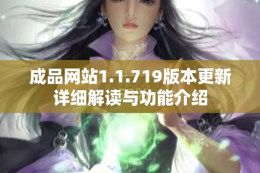 成品网站1.1.719版本更新详细解读与功能介绍